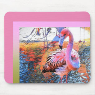Tapis De Souris Souris Flamant rose rose pâle