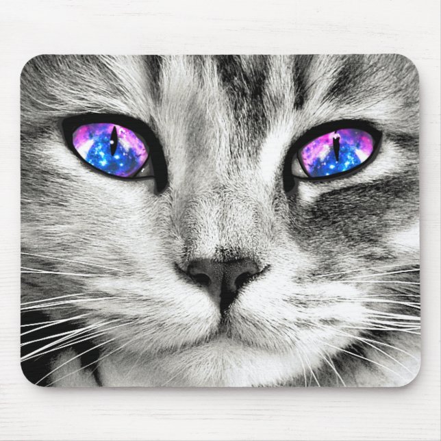 Tapis De Souris Souris Galaxy Cat Eyes (Devant)