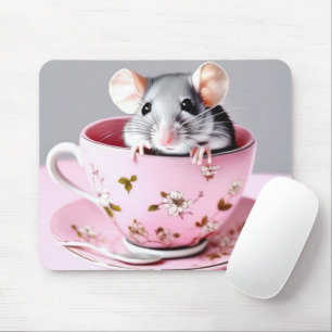 Tapis De Souris Souris Gris Dans Tea