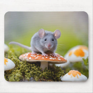 Tapis De Souris Souris Gris Sur Toadstool