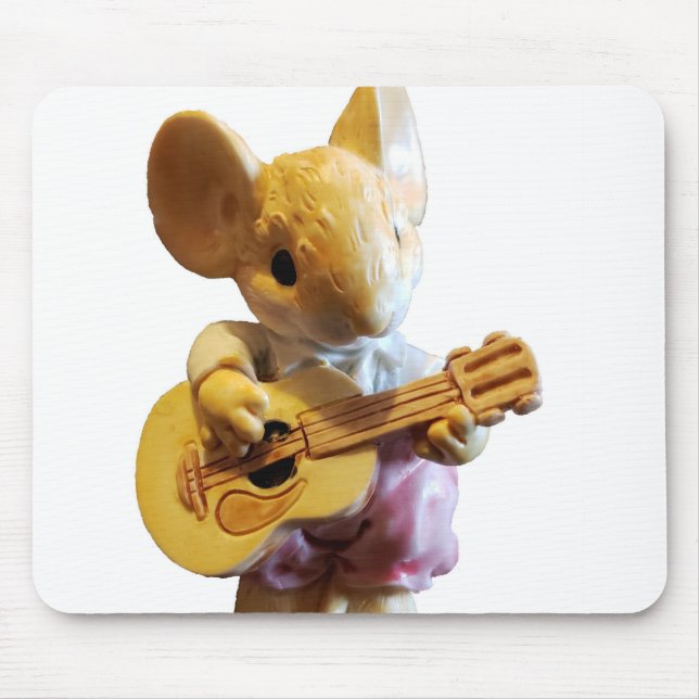 Tapis De Souris Souris Jouer Guitare Ou votre image (Devant)