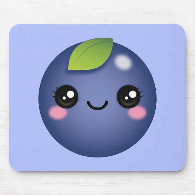 Tapis De Souris Souris Kawaii Blueberry (Devant)