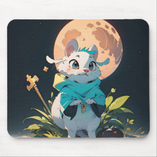 Tapis De Souris Souris lunaire Mystique