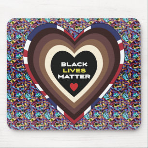 Tapis De Souris Souris noir en matière de vie