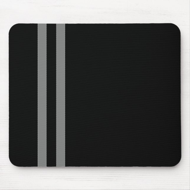 Tapis De Souris Souris noir et double gris (Devant)