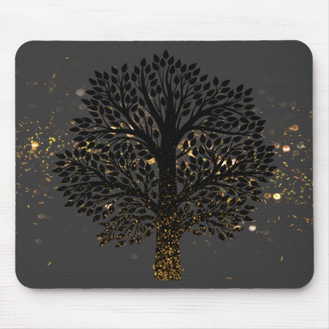 Tapis De Souris Souris noir et or (Devant)