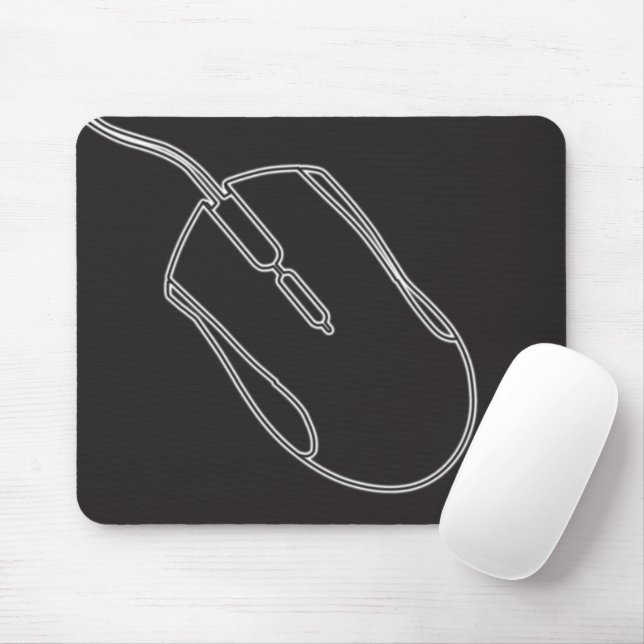 Tapis De Souris Souris numérique forme Noir et Blanc (Avec souris)