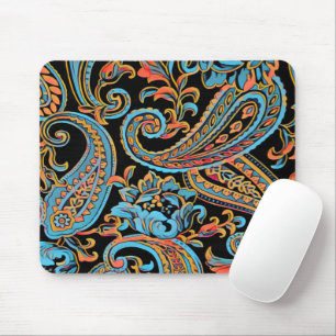 Tapis De Souris Souris P Bleu Ciel et Orange Automne Vintage Paisl