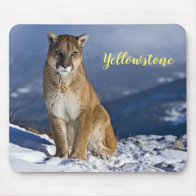 Tapis De Souris Souris Pad-Yellowstone Mountain Lion (Devant)