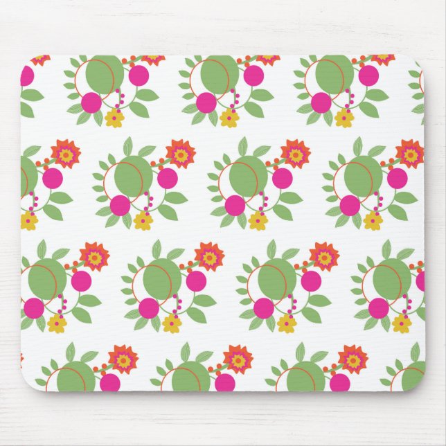 Tapis De Souris Souris personnalisée Hippie Jardin Floral (Devant)