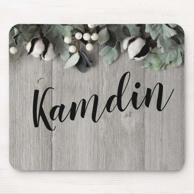 Tapis De Souris Souris personnalisée Pad coton plante baies grange (Devant)