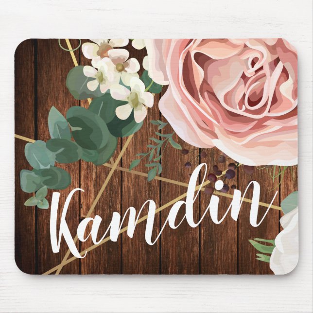 Tapis De Souris Souris personnalisées Pochette géométrique Jardin  (Devant)