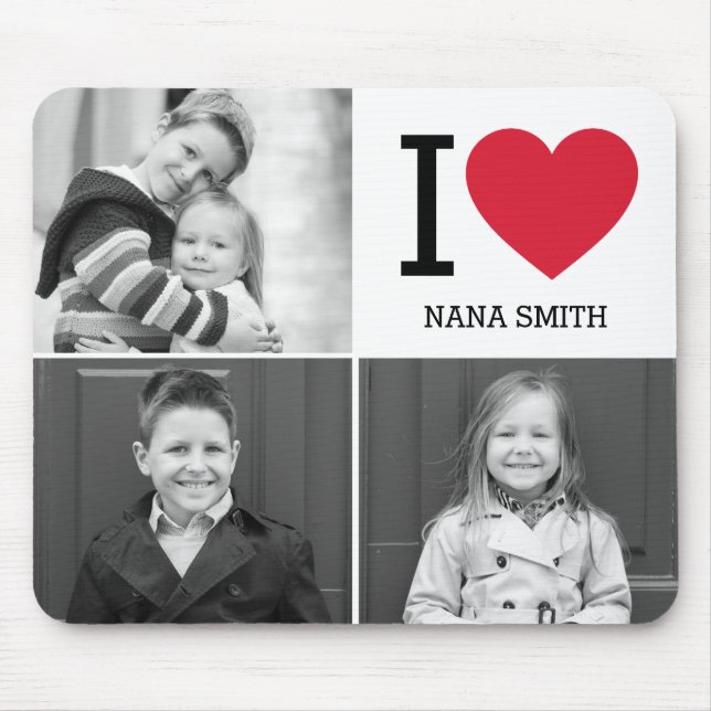 Tapis De Souris Souris photo classique I Heart (Devant)