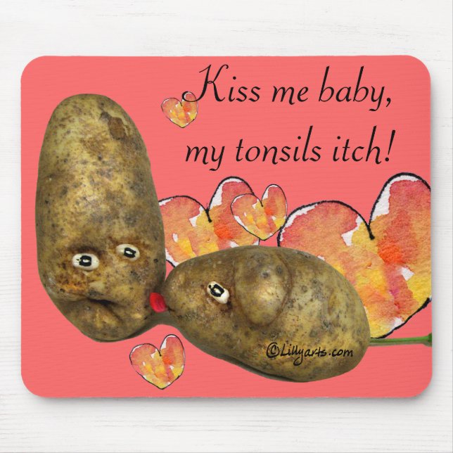 Tapis De Souris Souris Pomme de terre Mousepad Valentine (Devant)