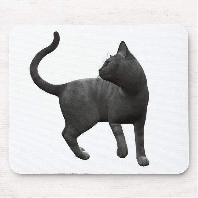 Tapis De Souris Souris pour chat noir malicieux (Devant)