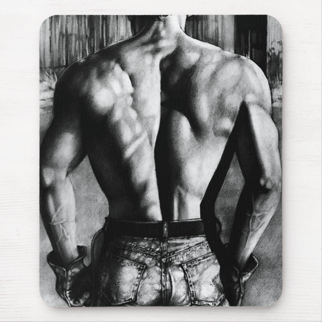Tapis De Souris Souris Pour Hommes Masculine Art Cool Bodybuilder (Devant)