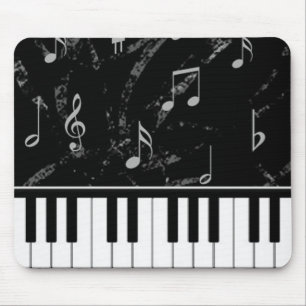 Tapis De Souris Souris pour piano noir et blanc