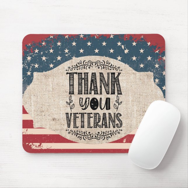 Tapis De Souris Souris pour vétérans Merci (Avec souris)