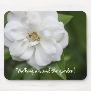 Tapis De Souris Souris Rose blanche
