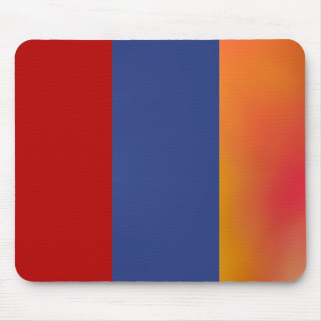 Tapis De Souris Souris rouge bleu orange (Devant)