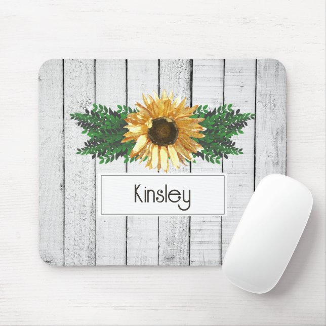 Tapis De Souris Souris Rustique Tournesol (Avec souris)