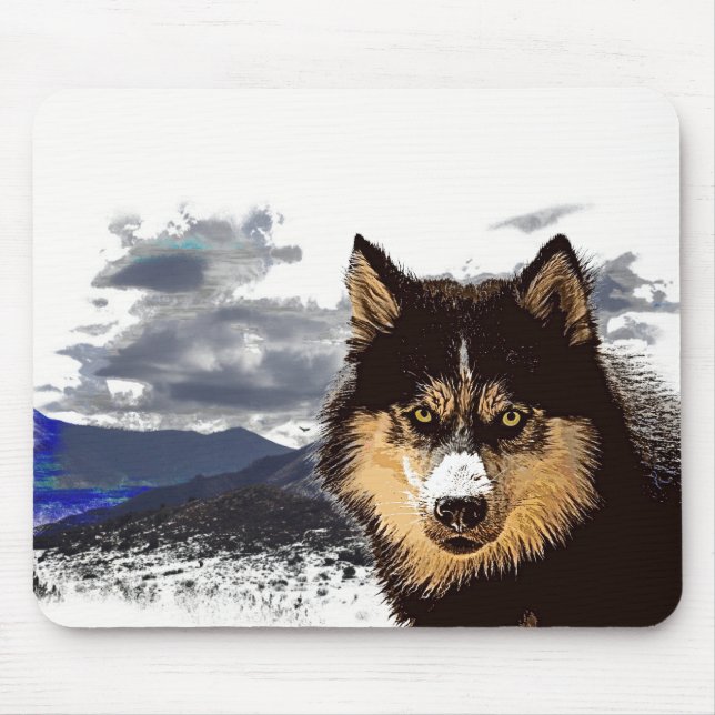 Tapis De Souris Souris Sibérienne Husky (Devant)