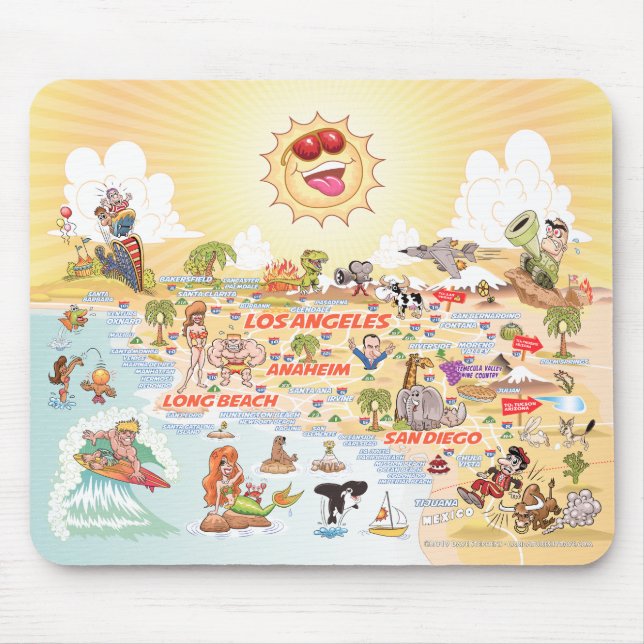 Tapis De Souris Souris Sunny California Beach Paradise (Devant)