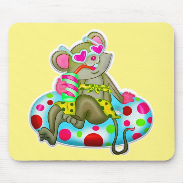 TAPIS DE SOURIS SOURIS SUR L'ORDINATEUR DE PLAGE SOURIS (Devant)