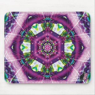 Tapis De Souris Souris Violette Kaleidoscope