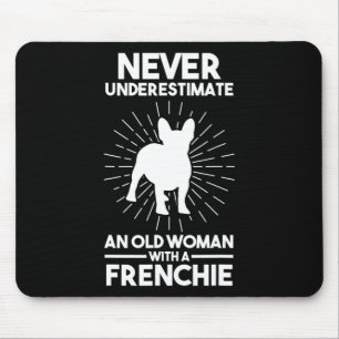 Tapis De Souris Sous-Estimer Une Vieille Femme Avec Un Chien À Bal