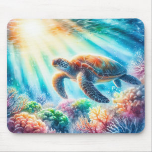 Tapis De Souris Sous la tortue de mer