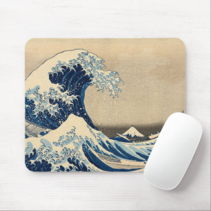 Tapis De Souris Sous la vague au large de Kanagawa par Katsushika
