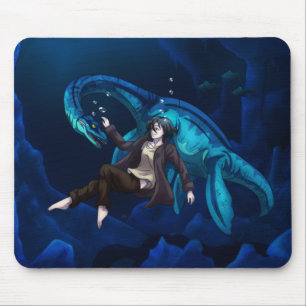 Tapis De Souris Sous l'eau avec Plesiosaurus