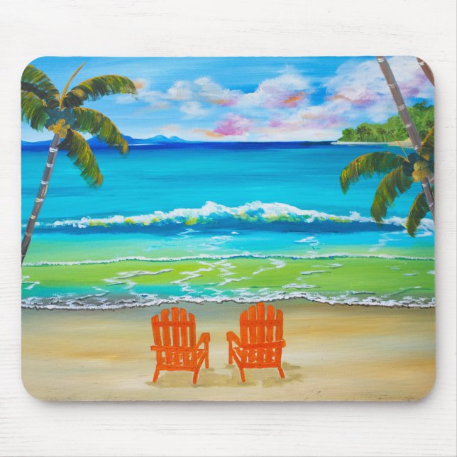 Tapis De Souris Sous les palmiers (Devant)