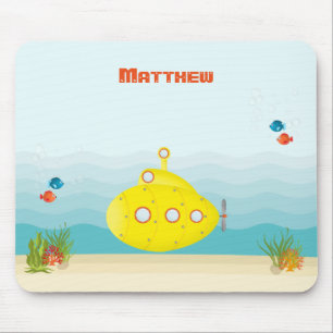 Tapis De Souris Sous-marin jaune profond