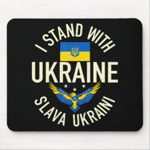 Tapis De Souris Soutenez L'Ukraine Je Prends Position Avec L'Ukrai