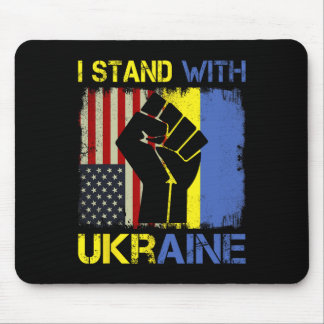 Tapis De Souris Soutenez l'Ukraine Je suis avec l'Ukraine Drapeau 