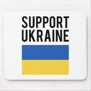 Tapis De Souris Soutenez l'Ukraine - Lettres Noires Gras - F