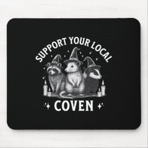 Tapis De Souris Soutenez Votre Coven Local Raton Laveur Opossum Mo