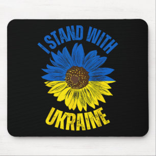 Tapis De Souris Soutenir l'Ukraine Je suis avec le drapeau ukraini