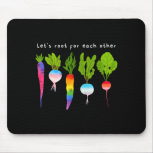 Tapis De Souris Soutenons-nous les plantes arc-en-ciel lgbt