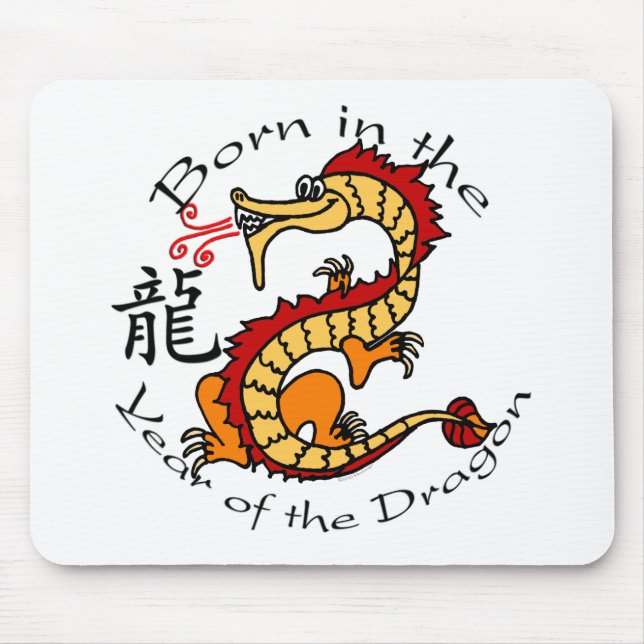 Tapis De Souris Soutenu par année du dragon (chinois) (Devant)
