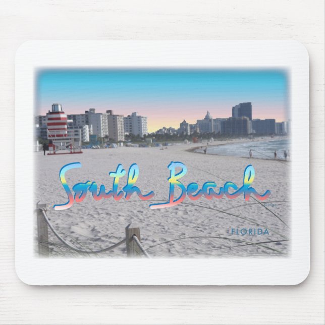 Tapis De Souris South Beach, FL City View (Devant)