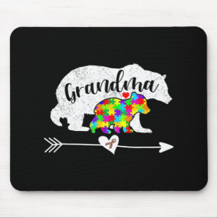 Tapis De Souris Soutien à l'ours de grand-mère sensibilisation sur
