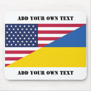 Tapis De Souris Soutien américain envers l'Ukraine Coussin