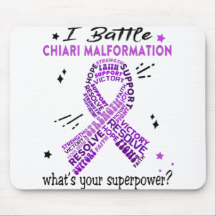 Tapis De Souris Soutien Chiari Malformation Guerrier Cadeaux