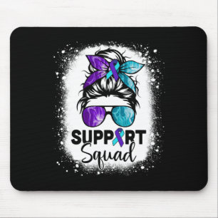 Tapis De Souris Soutien Équipe Messy Bun Prévention du suicide