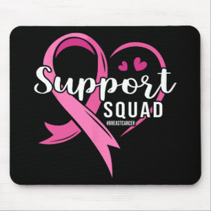 Tapis De Souris Soutien Squad Cute Heart Sensibilisation au cancer