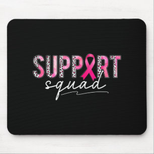 Tapis De Souris Soutien Squad Leopard rose Ribbon Cancer du sein A