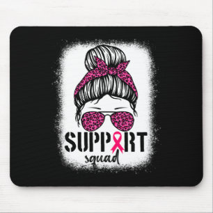 Tapis De Souris Soutien Squad Messy Bun Pink Warrior Cancer du sei